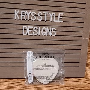 Coach Glitter Heart White Mirror Compact